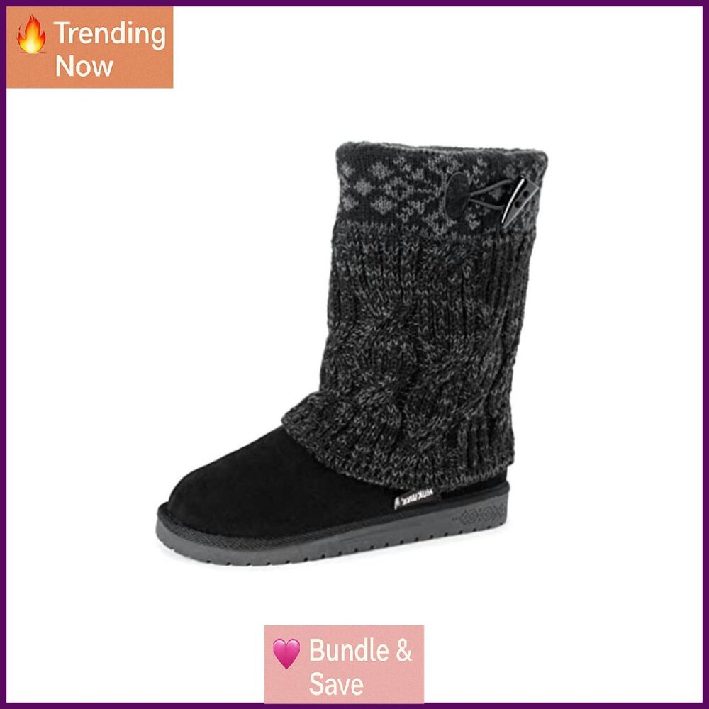 Faux Suede Winter Boots Pull On Mid Calf Snow Boots Women's Size
